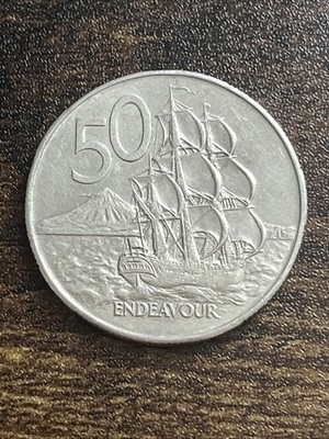 1982 New Zealand 50 Fifty Cents Actual Coin TB6605* | eBay