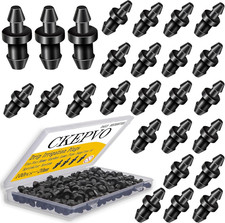 Drip Irrigation Goof Plugs 1/4 Inch with Barbed End Caps - 100Pcs Plastic Tubing