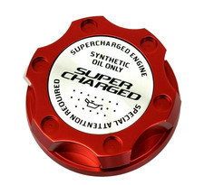 Vms Racing Red Supercharged Engine Oil Billet Cap For Chrysler 300 V8 5.7l