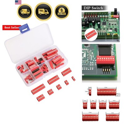 40PCS Double Row Dip Switch Assorted Kit 1 2 3 4 6 8 10 12 Position 2.54mm PC...