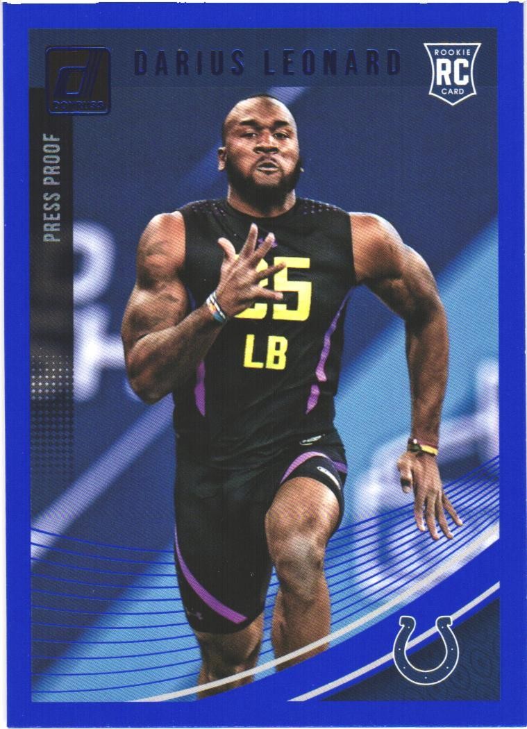 Darius Leonard Panini Donruss #365 Blue Press Proof
