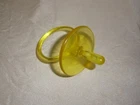 VINTAGE ORIGINAL 1980's CABBAGE PATCH KIDS YELLOW HARD PLASTIC DOLL PACIFIER