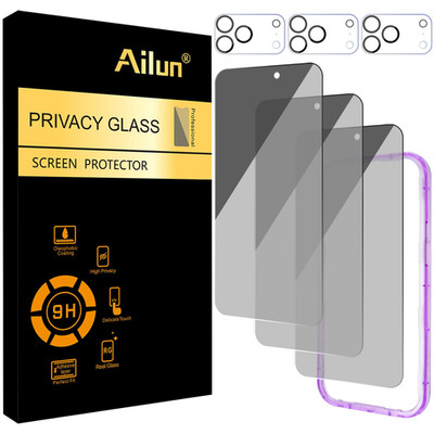 Ailun 3 Pack for iPhone 17 Pro Max Privacy Screen Protector [6.9 6.9inch