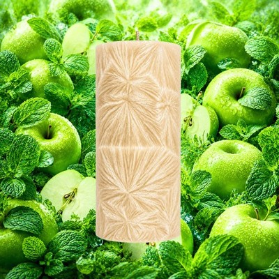 Apple Mint Pillar Candle - 4 Sizes - Choose Your Colour