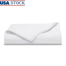 300 Thread Count Easy Care Percale Flat Sheet King Size Moisture Wicking Fabric