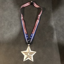 Hasty Awards Gymnast Gymnastics STAR MEDAL Sparkling With Ribbon - QTY Available