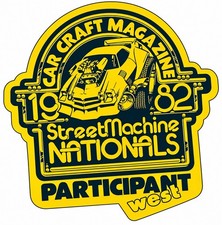 Car Craft Magazine 1982 Street Machine Nationals Participant West Decal Sticker Car Craft Magazine 1982 Street Machine Nationals Participant West Decal Sticker