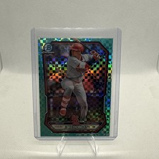 2026 Bowman Jj Wetherholt Chrome Aqua Geometric Refractor /125