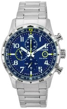 Orologio Uomo Citizen Pilot Solar Cronografo Quadrante Blu CA0790-83L 100M