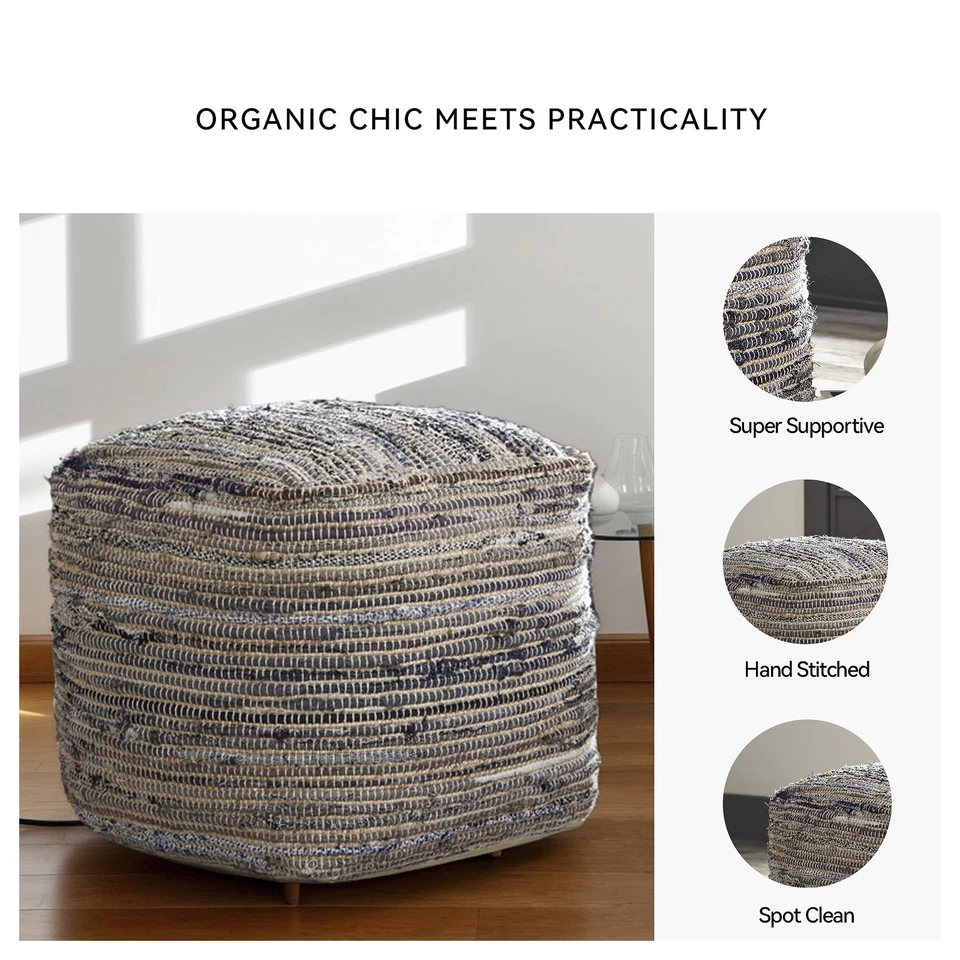 Ashley 签名设计当代 Absalom Pouf 牛仔布 — 第 3/4 张图片