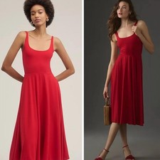 REFORMATION Rou Knit Dress Women’s Small - Cherry Red $128 NWT Holiday Party