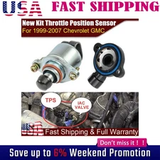 New Throttle Position Sensor and Idle Air Control Valve Set Fits Chevy GM Engine