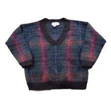 Vintage 1990s Christopher Banks Mohair Knitted V-Neck Sweater Men's MMen's Med
