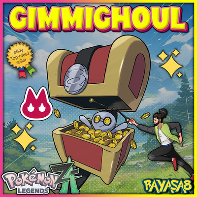 Gimmighoul Alpha Shiny - Non Shiny Pokémon Legends ZA | Best Stats | EV Trained