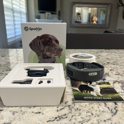 SpotOn GPS Fence Dog Collar Wireless Medium 12-18'' Neck Precise Location App