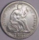 1887 Seated Liberty Dime F