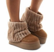 UGG CLASSIC MINI SHERPA CORDUROY Churro Size 8 New W Tags Rare Authenticated