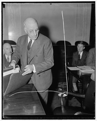 Washington DC F.J. Moss 1938 Senate Finance Subcommittee profit sharing labor