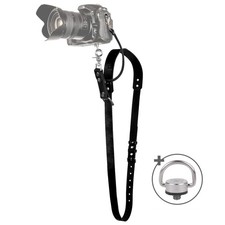 Leather Camera Strap for One Camera - Professional Single Leather Harness Sho...