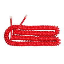1 Pack 16FT Red Extra Long Handset CordCoiled Length 2FT Cord for Landline RJ...