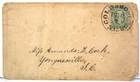 1860s CONFEDERATE CIVIL WAR COVER WITH 10 CENT CONFEDERATE STAMP CSA #11-AD / #2