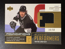 2002-03 Upper Deck Foundations Wayne Gretzky Playoff Performers Jersey GOLD /50