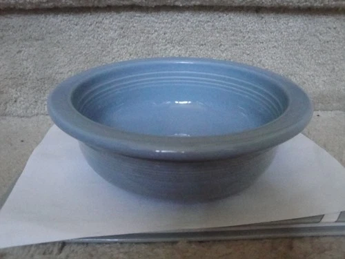 Vintage Periwinkle Blue 8 1/4'' Homer Laughlin Fiesta Wide Lip Serving Bowl !!