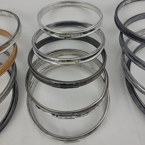 Metal Embroidery Hoop Lot 14 Round Oval 5" 6" 7" 4" Spring Tension Cork X Stitch - Picture 3 of 5