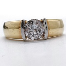 NO TARIFF Jewelry Ring Natural Diamond 1.28ct Gold X Platinum 2338292