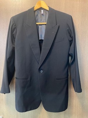 Chacott Men's Ballroom Formal Jacket Black Single-Breast, Elegant, Size AB5