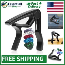 Professional Guitar Capo for Acoustic & Electric Instruments - Includes 5 Picks!