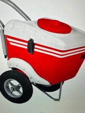 Red Mobile Cart Popsicles Paleta Red Cart Frozen Treats Branding Catering Cart