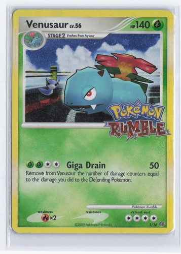 Venusaur 1/16 Pokemon Rumble Pokemon Holo Moderately Played
