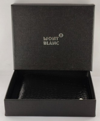 Montblanc Soft Grain Black Leather Bi-Fold Men's Wallet  | Free Shipping