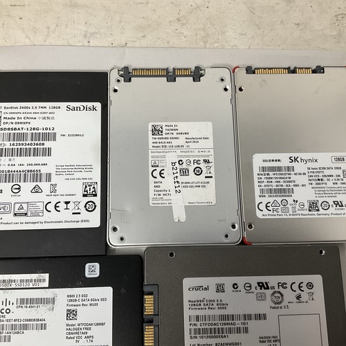 Lot of 21 Assorted 120/128GB SATA 2.5" SSDs Mixed Brands/Speeds Tested & Wiped - Picture 11 of 12
