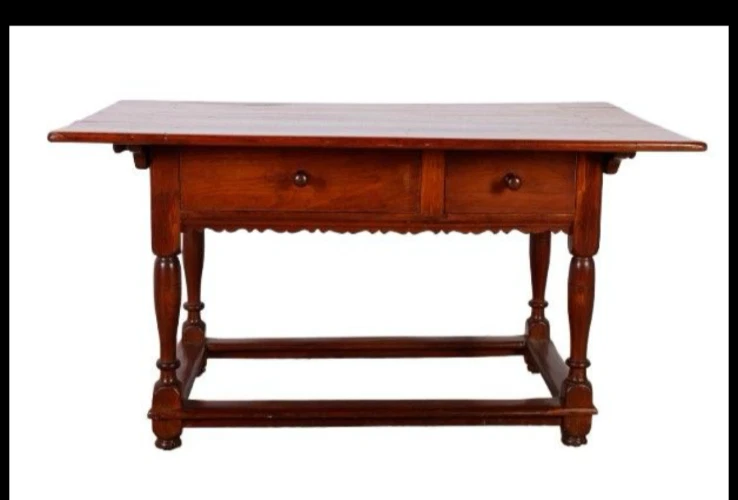 antigua casa de campo de nogal taberna pub mesa camilla base pa 18ª granja primitiva Foto 2 de 4