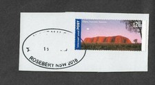 Australia $20.00 Ayers Rock-Uluru fine postally used on piece 
