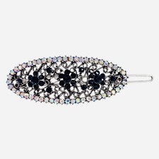 USA WOMENS Vintage Bow Hair Clip Hairpin Rhinestone Crystal Elegant Blue Z6