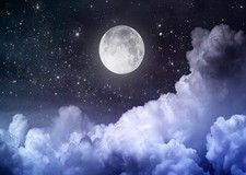 Fabric 7x5ft Moon Backdrop Photography Full Moon Night Black 7x5FT N2-moon-03