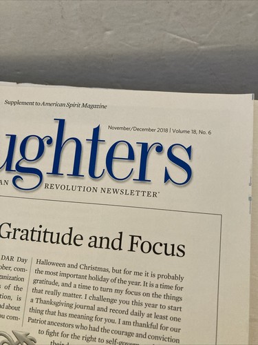 2018 American Spirit Daughters of the American Revolution Magazine Newsletters - Picture 11 of 12