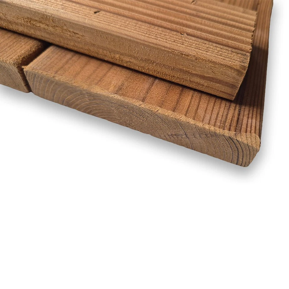 Pedana doccia antiscivolo in legno 60x50 cm in pino termotrattato, spess. 4,5 cm - Immagine 4 di 4