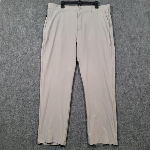 Birdie Bound Golf Pants Mens 38x30 White Stretch Performance Preppy Lightweight