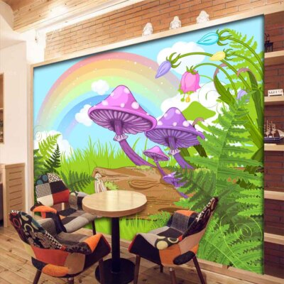 Rainbow Calm Sky 3D Full Wall Mural Photo Wallpaper Printing Home Kids Decor