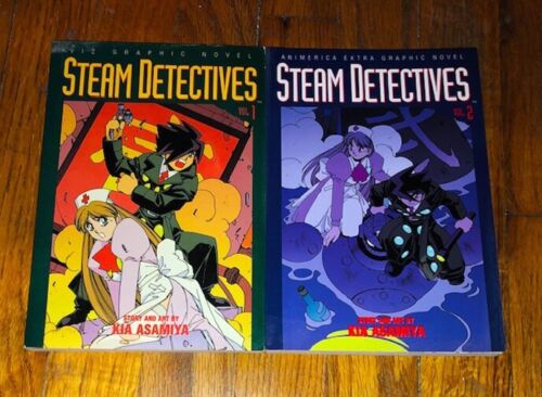 Steam Detectives Volume 1 & 2 Kia Asamiya English Manga TPB Graphic Novel OOP - Picture 1 of 1