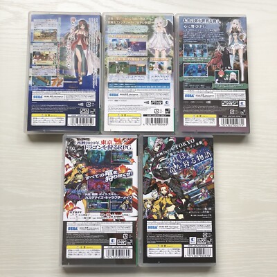 PSP Shining Hearts Ark Blade 7th Dragon 2020 I II set of 5 games