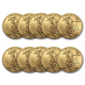 Details About Bank Wire 2018 1 Oz Gold American Eagle Coin Bu Lot Of 10