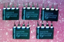 SA602AN  Double balanced mixer and oscillator. NEW. QTY=5. 8 pin DIP.