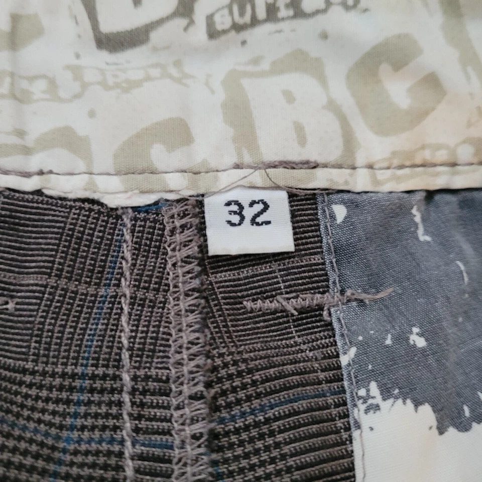 Pantalones Cortos BC Surf & Sport Para Hombre Talla 32 Marrón Tostado Chino a Cuadros Foto 4 de 4