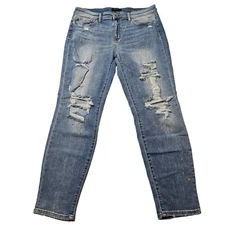 Judy Blue Women’s Size 15/32 Paint Splatter Distress Boyfriend Jeans #JB82245LT