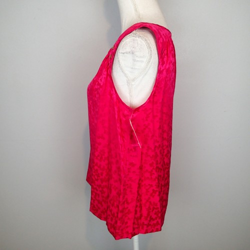 Marc by Marc Jacobs Women Pink Sleeveless Silk Top M blouse shirt tank - Picture 6 of 11